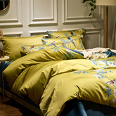 Egyptian Cotton Bird&Flower Duvet Cover Set | Yedwo Home